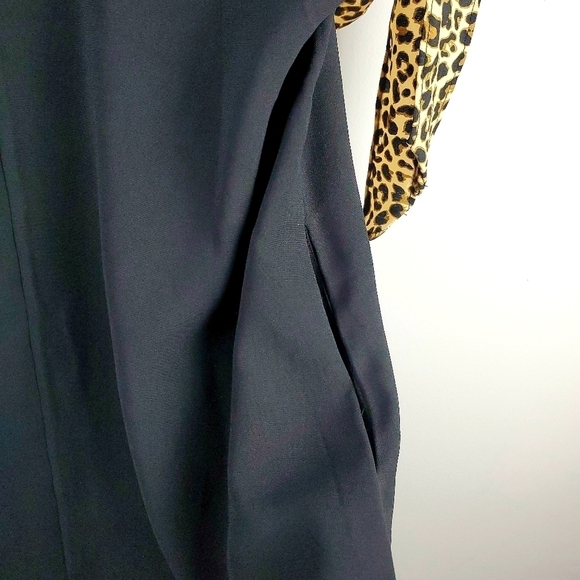 Entro black animal print shift dress small bnwt - Picture 7 of 8